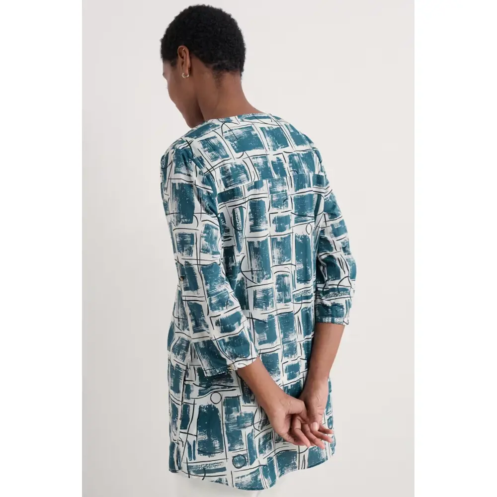 Seasalt Op Art Organic Cotton Tunic Top